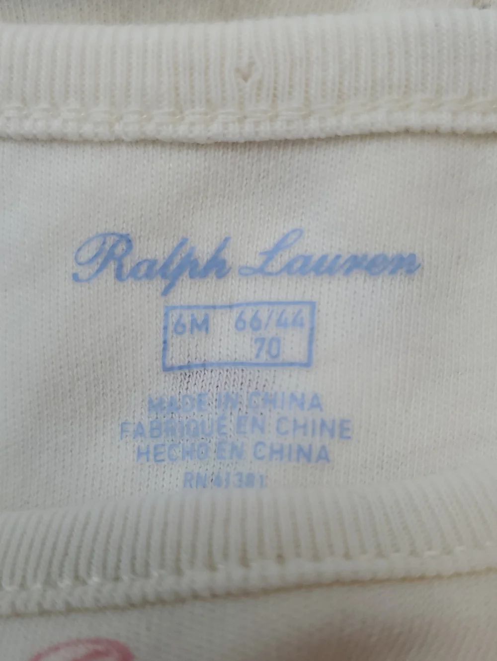 Polo Ralph Lauren Pajama Set - Long Sleeve. Polo Bear Print. 6 Months